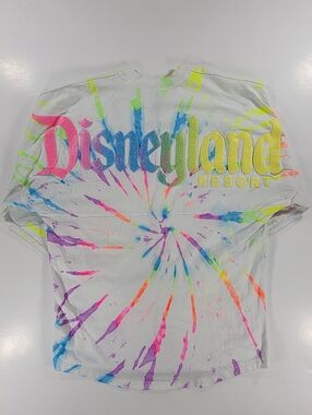 Disneyland Resort Disney Parks Tie Dye Spirit Jersey Small White Neon Cotton